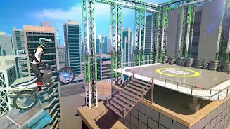 Bike Stunts 3D - Rooftop Chall captura de pantalla 1