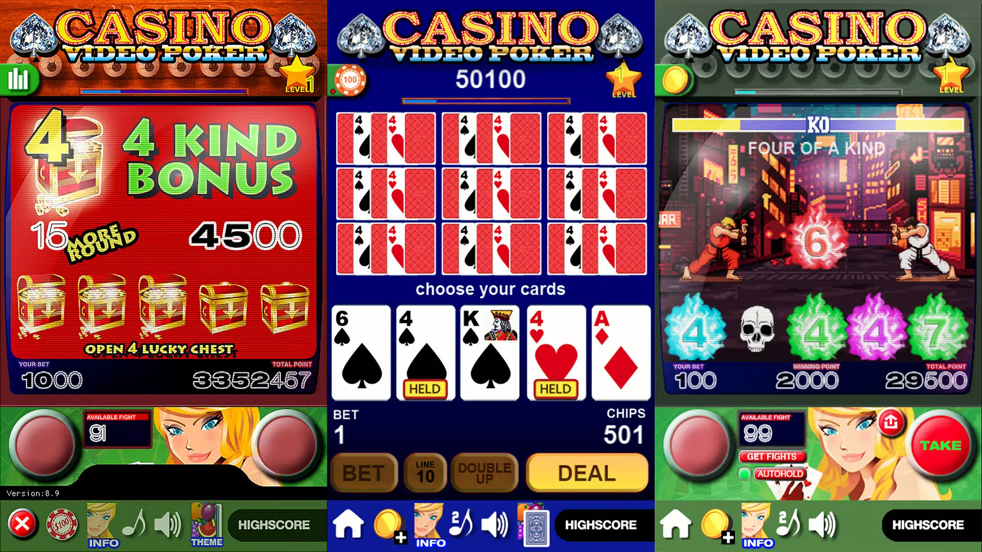 Casino Video Poker captura de pantalla 2