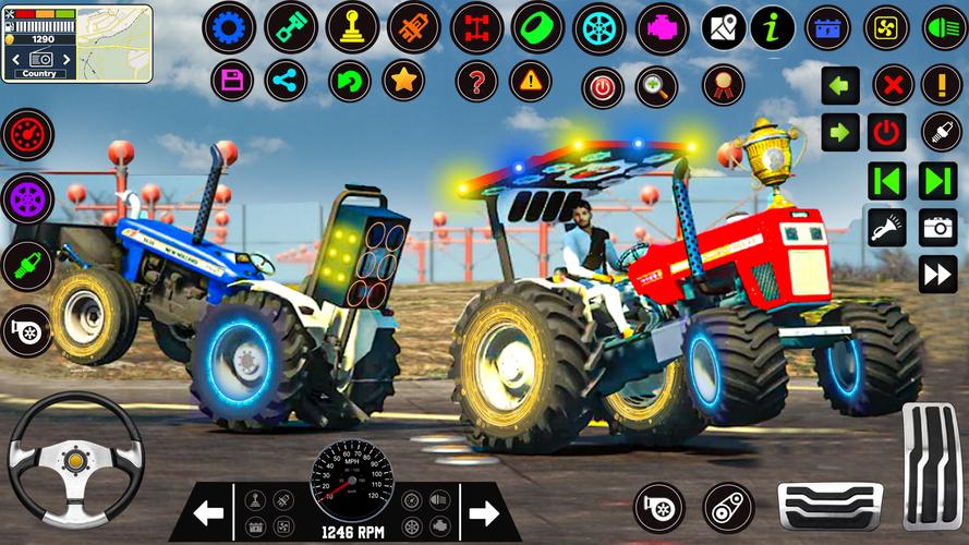 Indian Tractor Tochan Game 3d屏幕截圖3