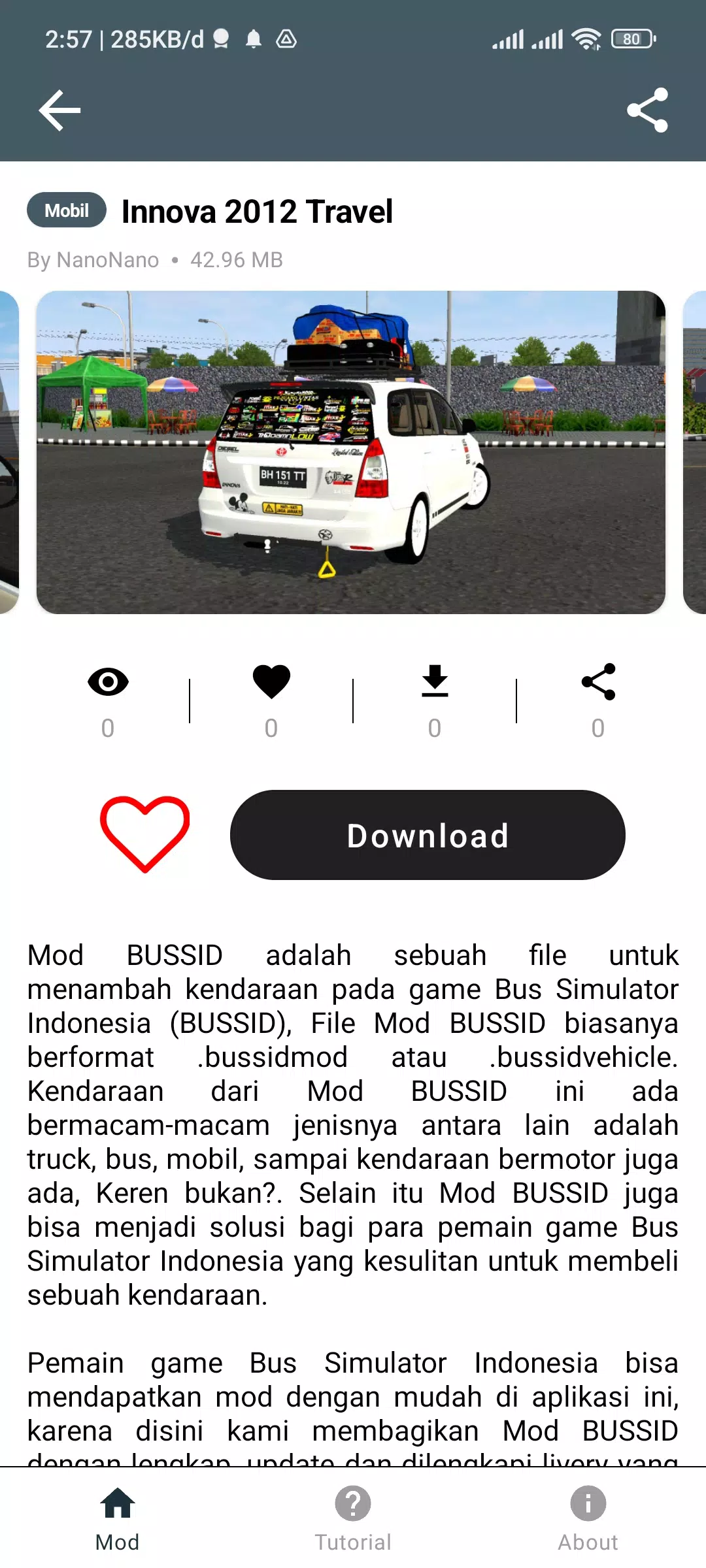 Mod Bussid Innova Travel Screenshot 3