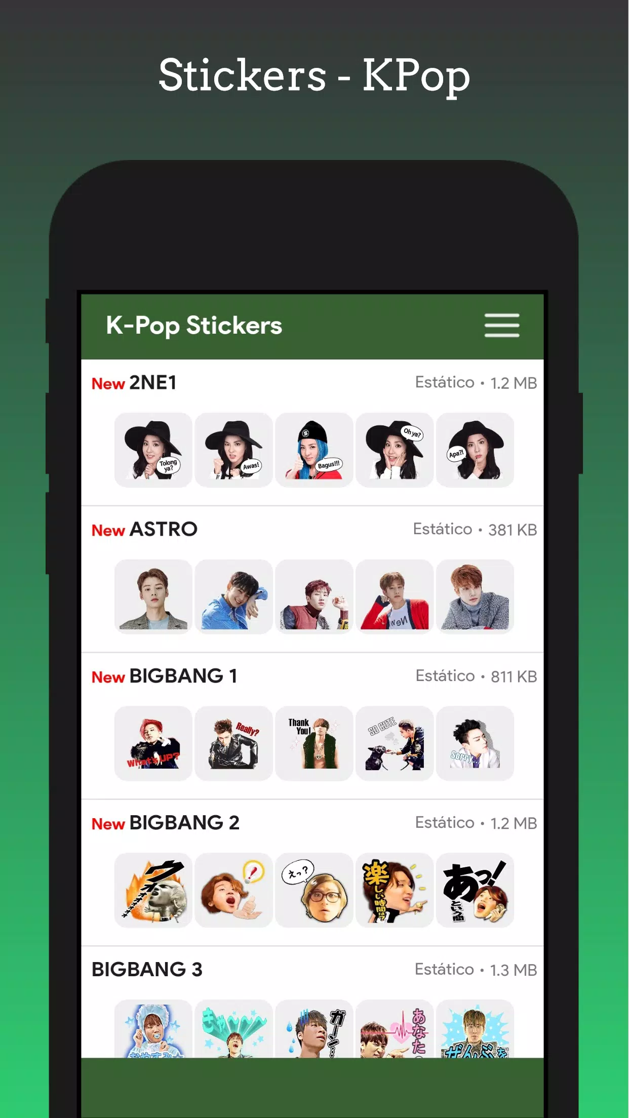 Stickers - KPop Korean BT24 Скриншот 1