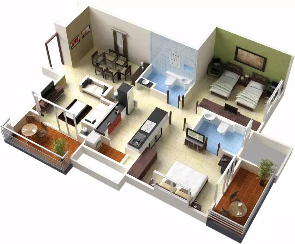 3D small house design Screenshot 3