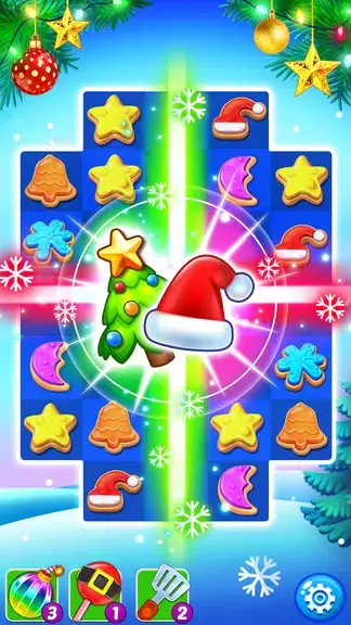 Christmas Cookie: Match 3 Game ảnh chụp màn hình 1