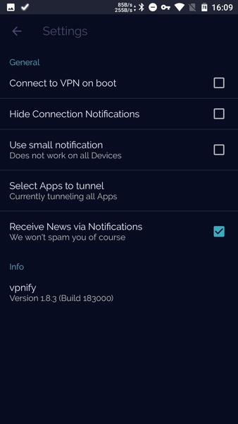 vpnify의 무제한 보안 VPN 스크린 샷 1