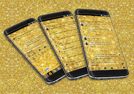 ภาพหน้าจอ SMS Messages GlitterGold Glass 1