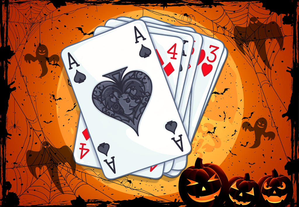 Solitaire Halloween Card Game ကိုဖန်သားပြင်2