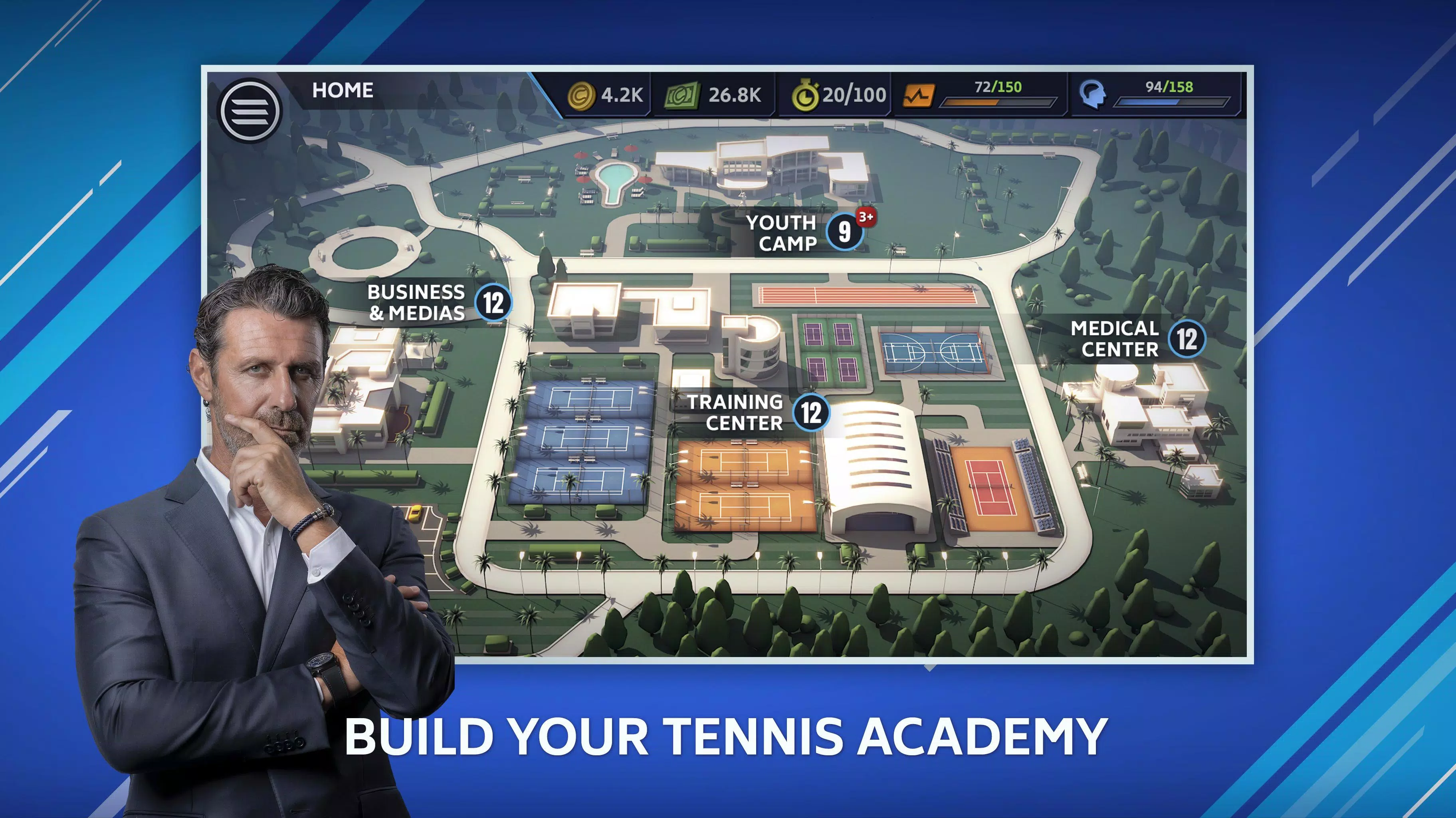 Tennis Manager Mobile captura de pantalla 1