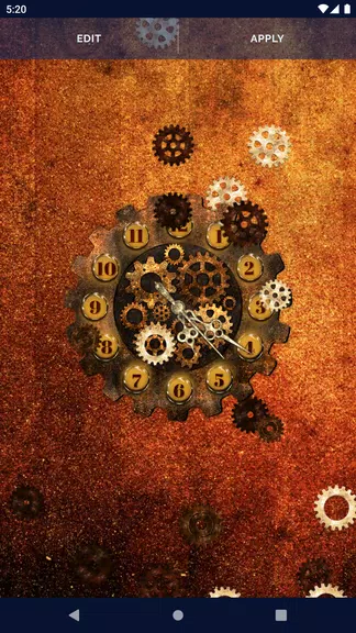 Steampunk Clock Wallpaper 스크린 샷 4