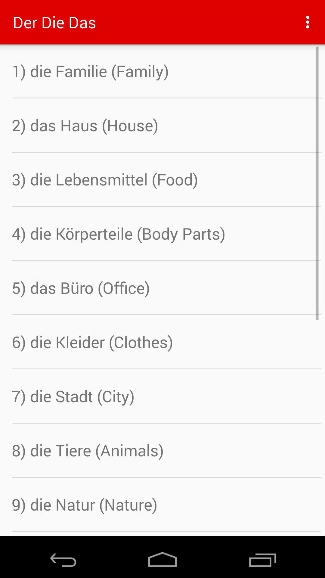 ภาพหน้าจอ Der Die Das German Grammar 1