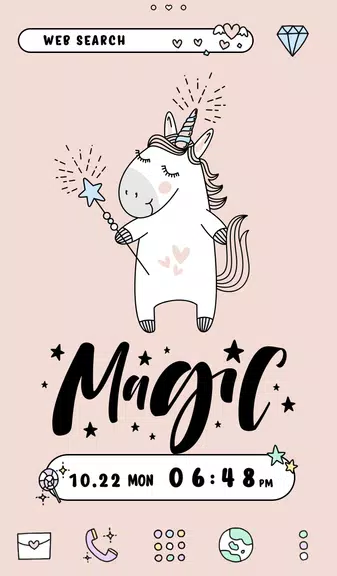 Unicorn Magic Theme ảnh chụp màn hình 1