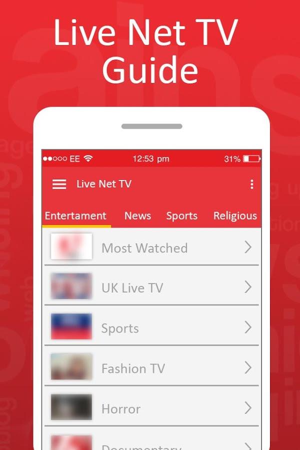 ภาพหน้าจอ Live Net TV Streaming Guide 2