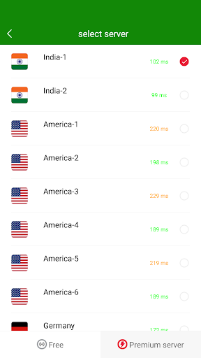 ภาพหน้าจอ VPN India - Use Indian IP 2