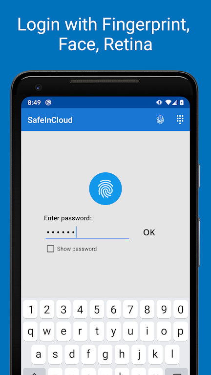 Password Manager SafeInCloud 1 Screenshot 1