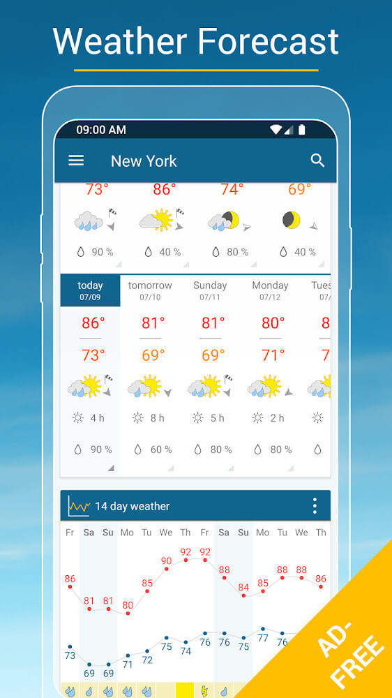 Weather & Radar Pro captura de pantalla 1