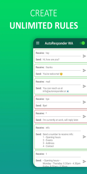 AutoResponder für WhatsApp Screenshot 1