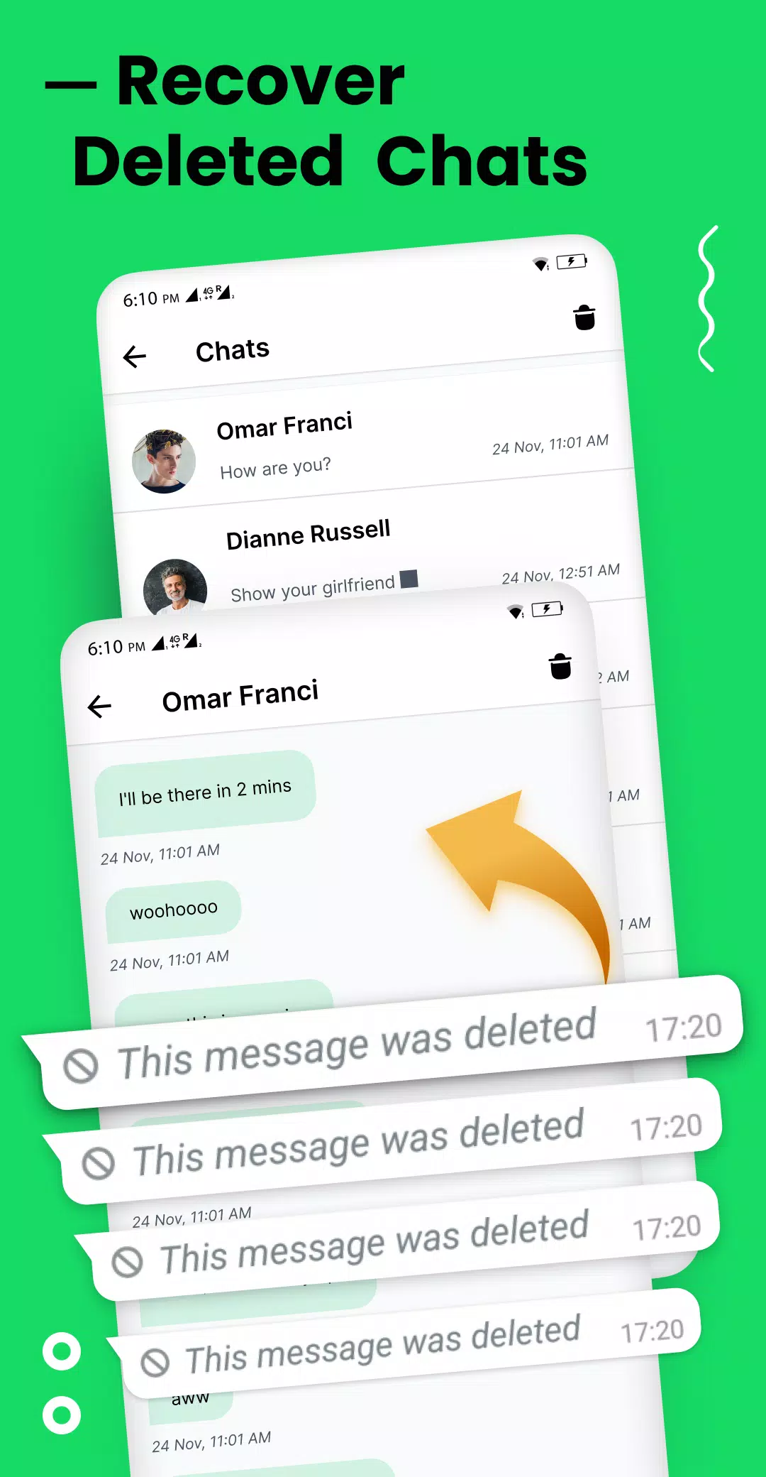 Delete Messages Recovery屏幕截圖2