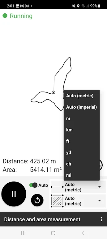 Distance and area measurement screenshot 4