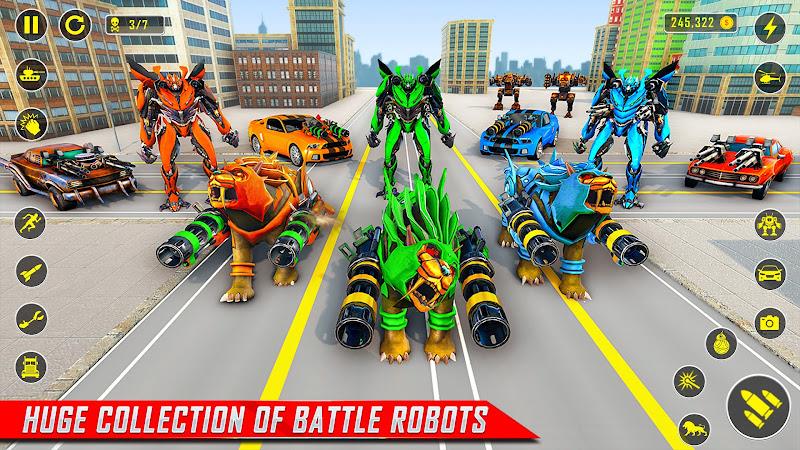 ภาพหน้าจอ Lion Robot Car Game:Robot Game 3