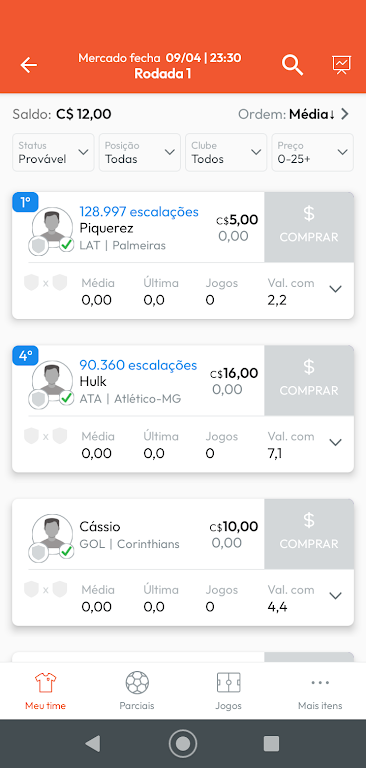 Parciais CFC屏幕截圖2