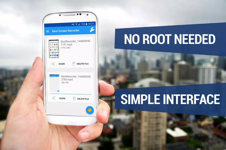 ภาพหน้าจอ REC HD Screen Recorder No-Root 1