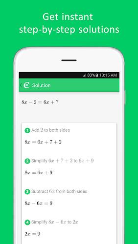 Cymath -  數學問題求解器屏幕截圖2