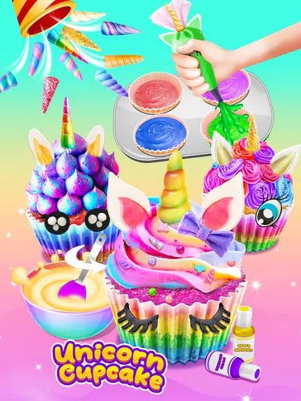 ภาพหน้าจอ Cupcake Maker: Unicorn Cupcake 3