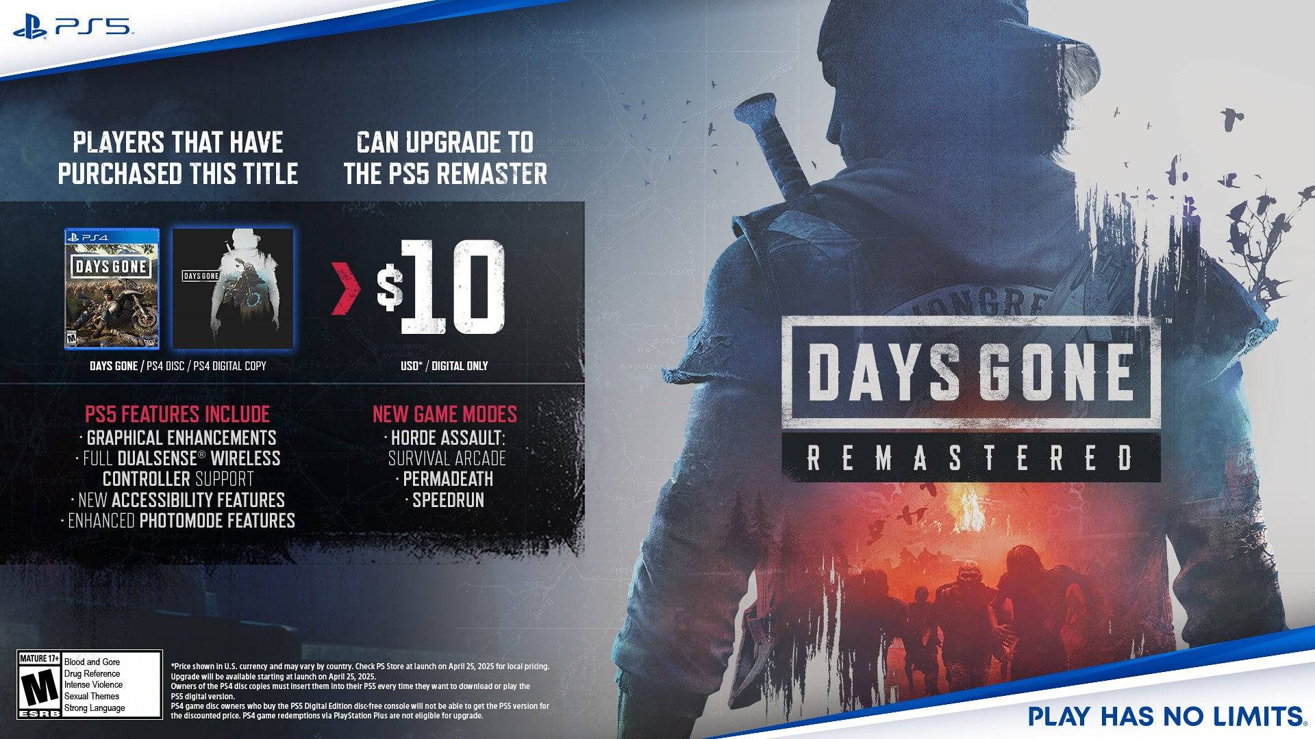 Days Remaster已修複了PS5的PS5升級