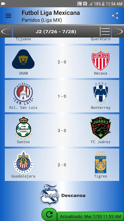 SoccerLair Mexican Leagues ảnh chụp màn hình 3