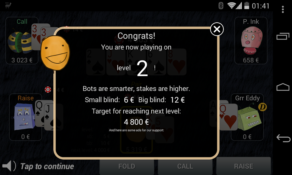 Bots Don’t Bluff Offline Poker экрана 3