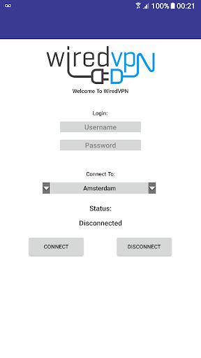 Wired VPN Client экрана 1