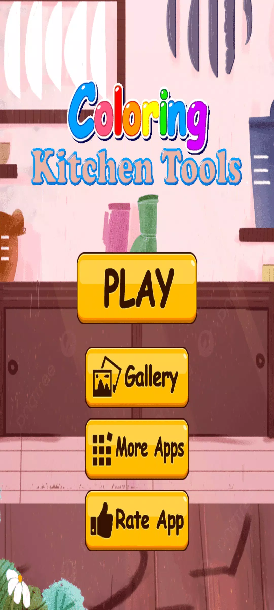 Coloring Kitchen Tools Screenshot 2