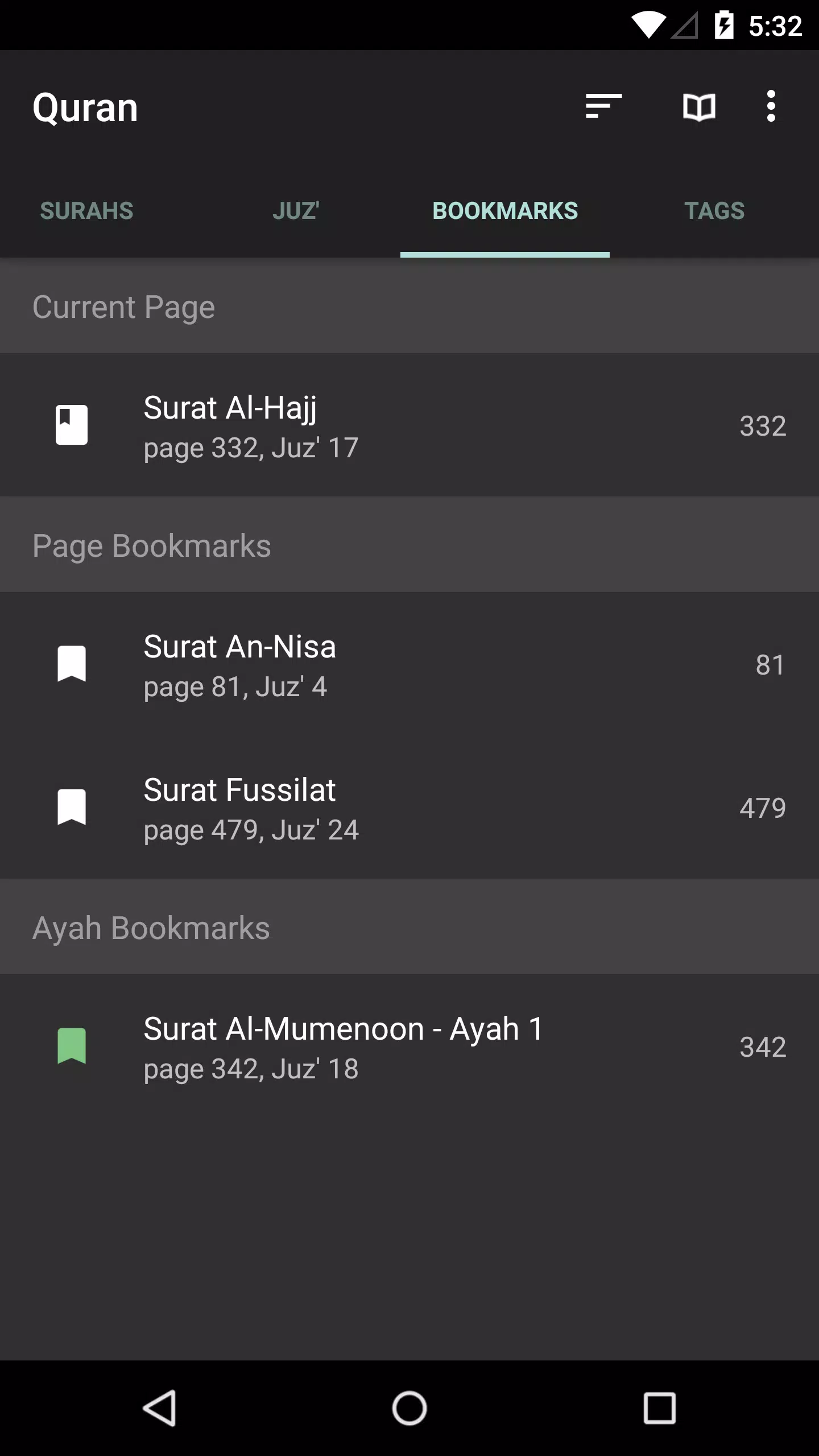 Quran for Android屏幕截圖3
