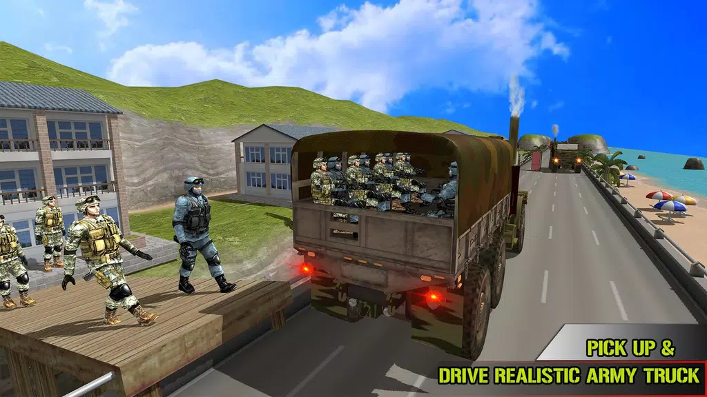 US Army Transporter Truck Game ảnh chụp màn hình 1