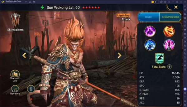 Sun Wukong dalam Raid: Kemahiran, Gear, Panduan Masteries