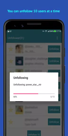 Unfollow Users Cleaner ကိုဖန်သားပြင်3