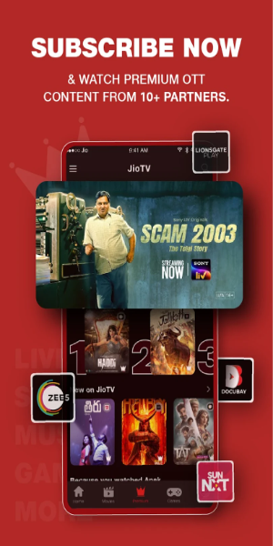 JioTV: Live TV, Catch-Up & OTT ảnh chụp màn hình 1