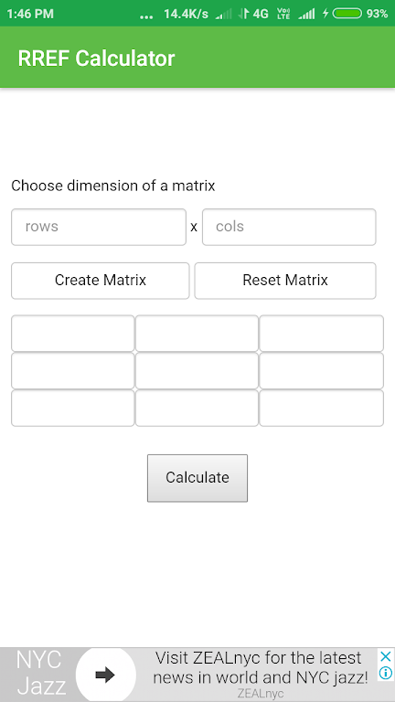 RREF Calculator screenshot 2