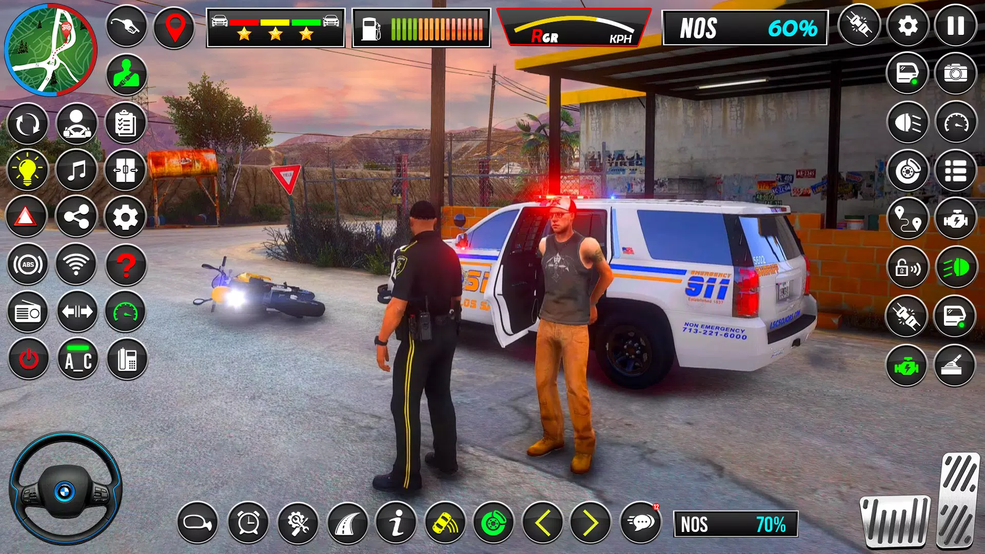 ภาพหน้าจอ US Police Car Chase Car Game 1