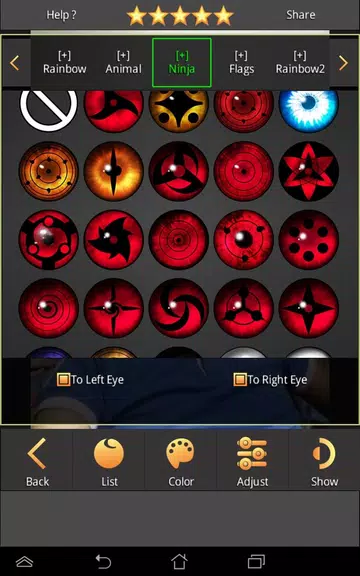 Sharingan - Eye And Hair Color应用截图第3张