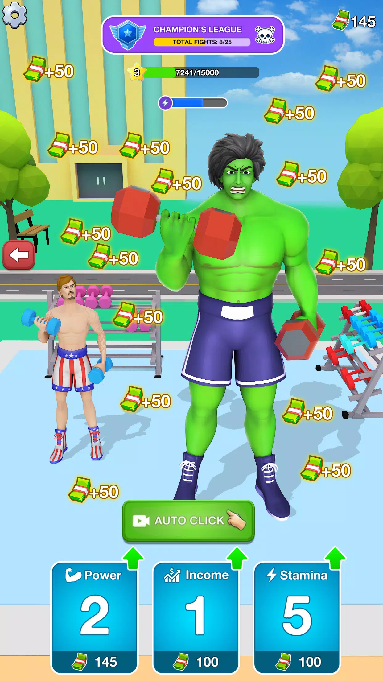 Gym Clicker Hero: Idle Muscles Captura de pantalla 1