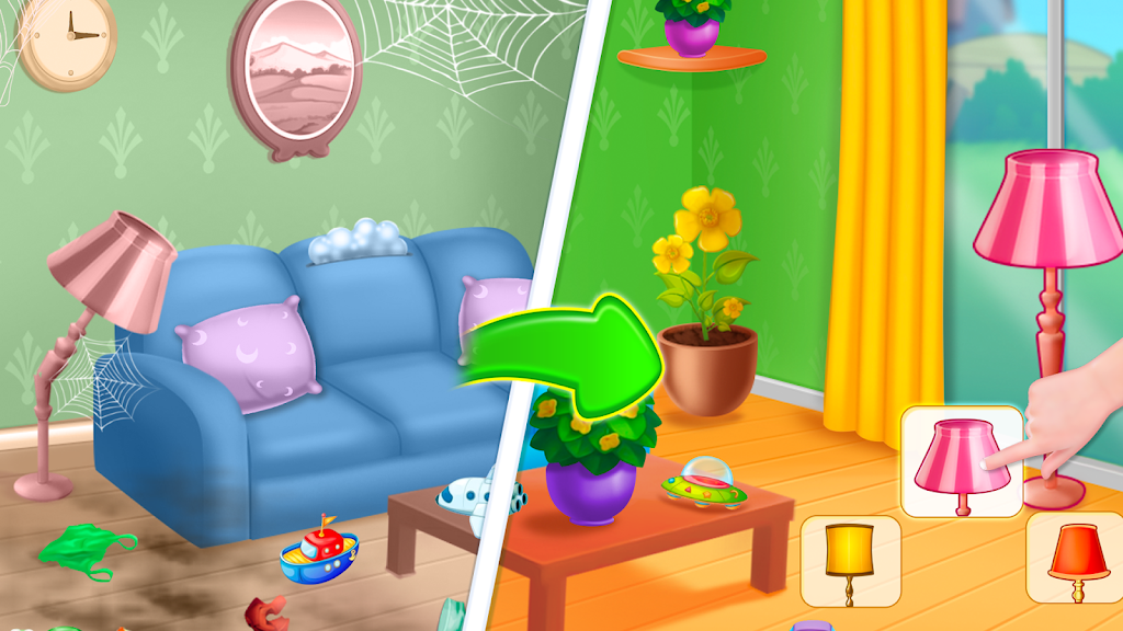 Home cleaning game for girls captura de pantalla 3