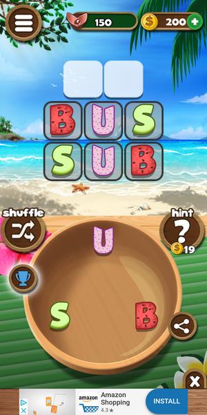 Word Beach: Connect Letters, Fun Word Search Games Screenshot 1