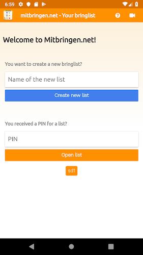 Bringlist Screenshot 1