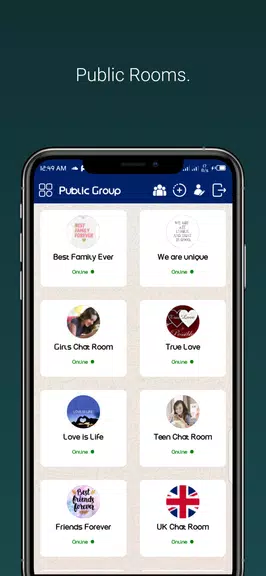 UK Chat - Group Chat Rooms captura de pantalla 1
