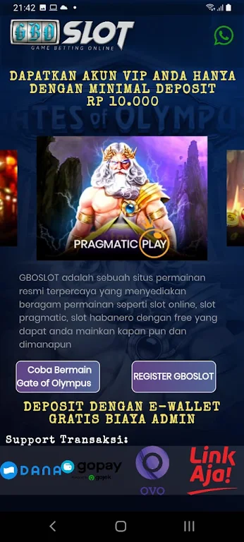 GBOSLOT : Slot Pragmatic Play স্ক্রিনশট 2