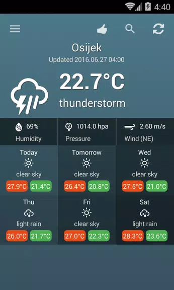 Weather Croatia ekran görüntüsü 3