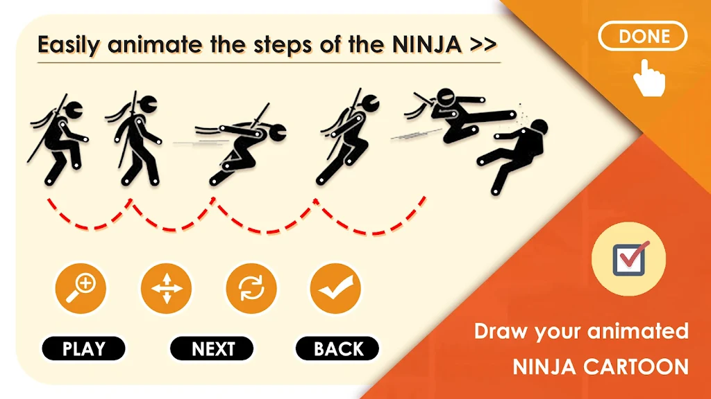 Animated Ninja Cartoon Maker экрана 2