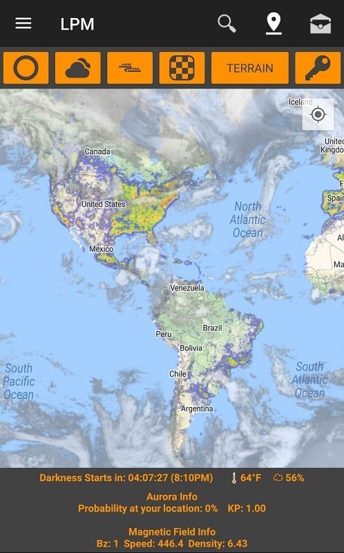 Light Pollution Map - Dark Sky captura de pantalla 3