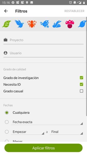 iNaturalist captura de pantalla 4