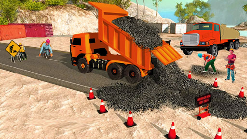 Highway road construction game ekran görüntüsü 4